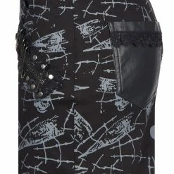 Punk Rave Women's Stuff Gothic Skull Printed Skirt