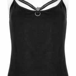Punk Rave Women's Stuff Cutout Mesh Splice Skull Tank Top