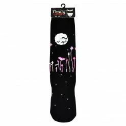Accessories Emily The Strange Moon Knitted Cotton Crew Socks