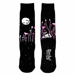 Accessories Emily The Strange Moon Knitted Cotton Crew Socks