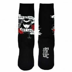 Emily The Strange Get Lost Knitted Cotton Crew Socks