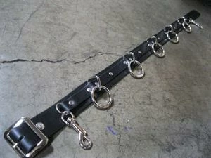 Ape Leather Plus Size 5 Ring Bondage Belt 2 Ape Leather Plus Size 5 Ring Bondage Belt
