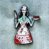 Ectogasm 1950's Bloody Skeleton Waitress Horror Enamel Pin Pins 2 Ectogasm 1950's Bloody Skeleton Waitress Horror Enamel Pin Pins