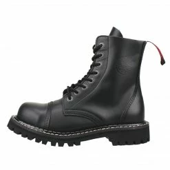 Angry Itch 8-Hole - Black Leather Boots