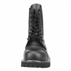 Angry Itch 8-Hole - Black Leather Boots