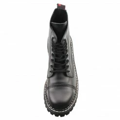 Angry Itch 8-Hole - Black Leather Boots