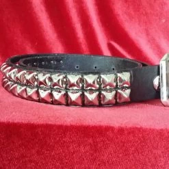 Ape Leather Black Leather Two Row Pyramid Belt 5 Ape Leather Black Leather Two Row Pyramid Belt