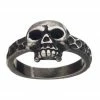 INOX Men's Stuff Antiqued Stainless Steel Skull Ring