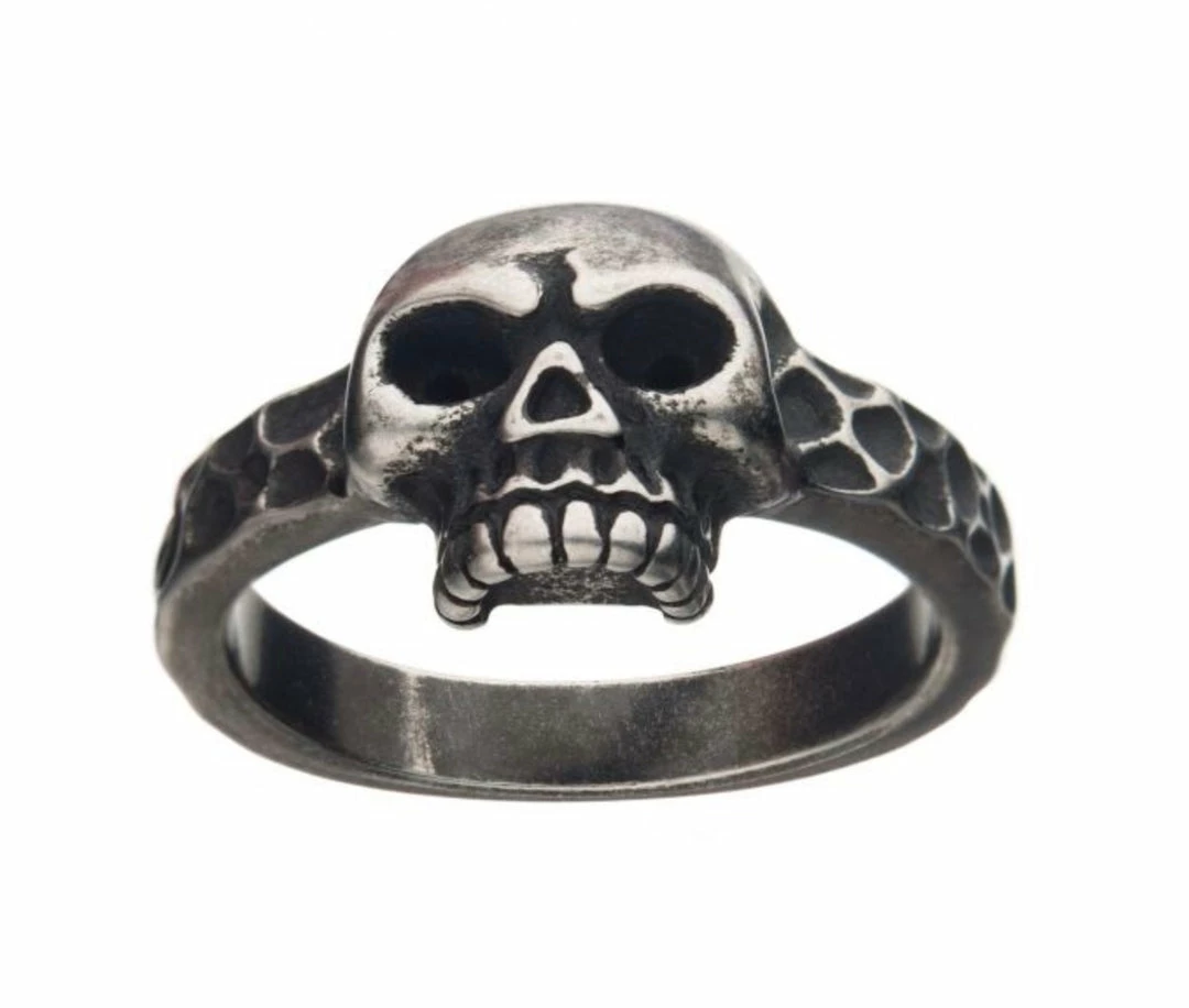 INOX Men's Stuff Antiqued Stainless Steel Skull Ring 3 INOX Men's Stuff Antiqued Stainless Steel Skull Ring