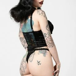 Killstar Be Veiled Lace Basque Women's Stuff 23 Killstar Be Veiled Lace Basque Women's Stuff