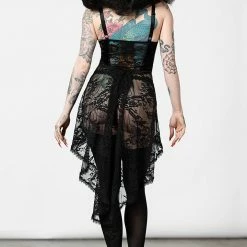 Killstar Be Veiled Lace Basque Women's Stuff 24 Killstar Be Veiled Lace Basque Women's Stuff