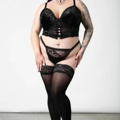 Killstar Be Veiled Lace Basque Women's Stuff 29 Killstar Be Veiled Lace Basque Women's Stuff