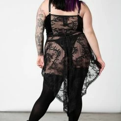 Killstar Be Veiled Lace Basque Women's Stuff 30 Killstar Be Veiled Lace Basque Women's Stuff