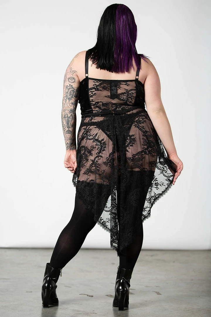 Killstar Be Veiled Lace Basque Women's Stuff 16 Killstar Be Veiled Lace Basque Women's Stuff