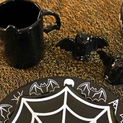 Sourpuss Black Bat Salt & Pepper Shakers