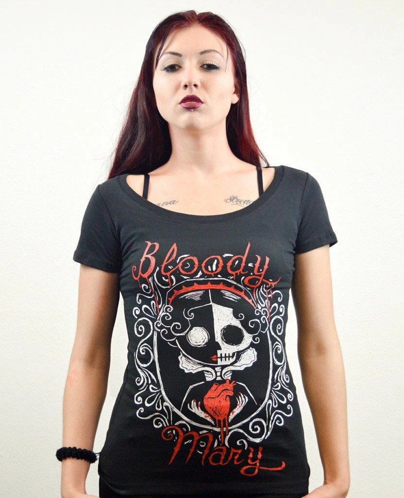 Akumu Ink Bloody Mary Scoop Tee - Women 4 Akumu Ink Bloody Mary Scoop Tee - Women