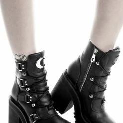 Killstar Women's Stuff Broom Rider Boots - Black 19 Killstar Women's Stuff Broom Rider Boots - Black