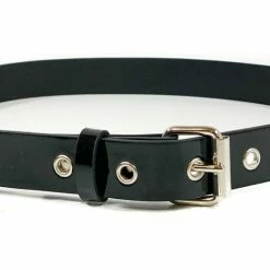 Funk Plus Black Vegan Leather Plain Belt