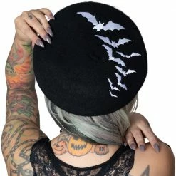 Kreepsville666 Bat Repeat White Beret Hat Men's Stuff