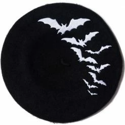 Kreepsville666 Bat Repeat White Beret Hat Men's Stuff