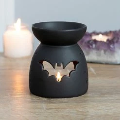 Gothic Gifts Gift Ideas Black Bat Cut Out Oil Burner