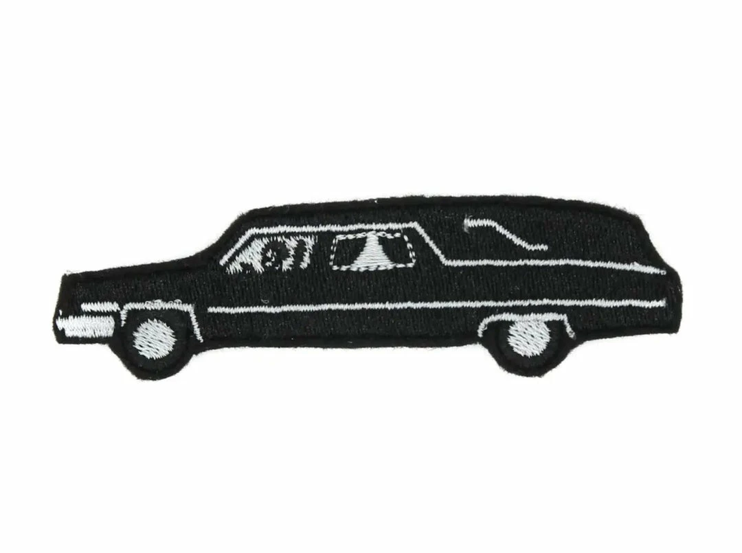 Project Pinup Black Funeral Hearse Car Iron On Embroidered Patch Gift Ideas 3 Project Pinup Black Funeral Hearse Car Iron On Embroidered Patch Gift Ideas