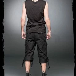 Queen Of Darkness Black Shorts With Side Pockets