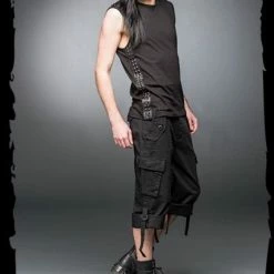 Queen Of Darkness Black Shorts With Side Pockets