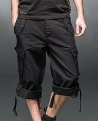 Queen Of Darkness Black Shorts With Side Pockets