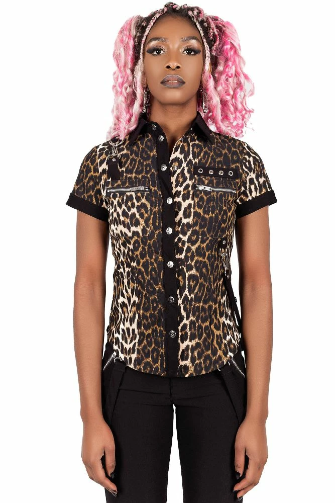 Killstar Cat's Meow Cap-Sleeve Shirt 3 Killstar Cat's Meow Cap-Sleeve Shirt