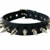 Funk Plus Chokers And Collars Vegan Leather Choker With 1" Spikes