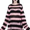 Killstar Courtney Distress Knit Sweater 2 Killstar Courtney Distress Knit Sweater