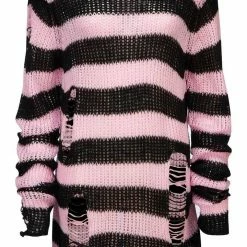 Killstar Courtney Distress Knit Sweater