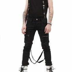 Lip Service Men's Stuff Cross Strap Stretch Jeans