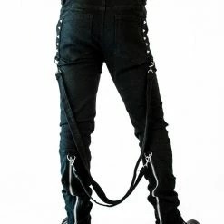 Lip Service Men's Stuff Cross Strap Stretch Jeans