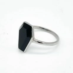 Mysticum Luna Crypt Coffin Ring - Black