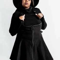 Killstar Dazed & Confused Suspender Skirt [BLACK] Women's Stuff