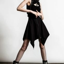 Killstar Dazed & Confused Suspender Skirt [BLACK] Women's Stuff