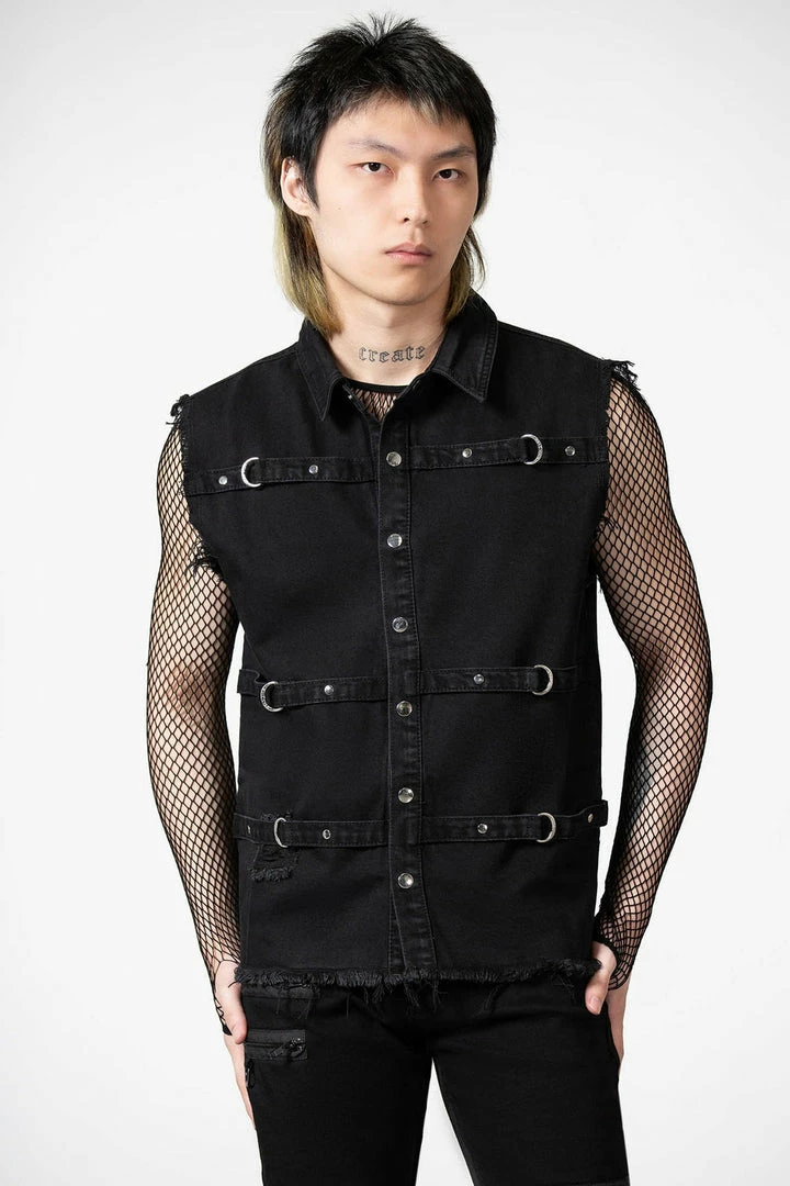 Killstar Ervin Button-Up Vest Men's Stuff 12 Killstar Ervin Button-Up Vest Men's Stuff