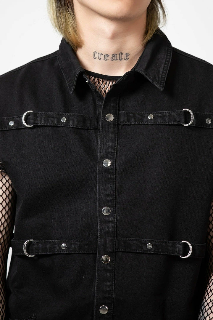 Killstar Ervin Button-Up Vest Men's Stuff 6 Killstar Ervin Button-Up Vest Men's Stuff
