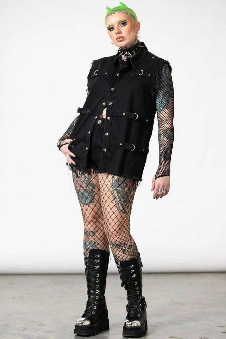 Killstar Ervin Button-Up Vest Men's Stuff 9 Killstar Ervin Button-Up Vest Men's Stuff