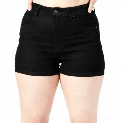 Sourpuss Women's Stuff Essential Denim Shorts - Black 7 Sourpuss Women's Stuff Essential Denim Shorts - Black