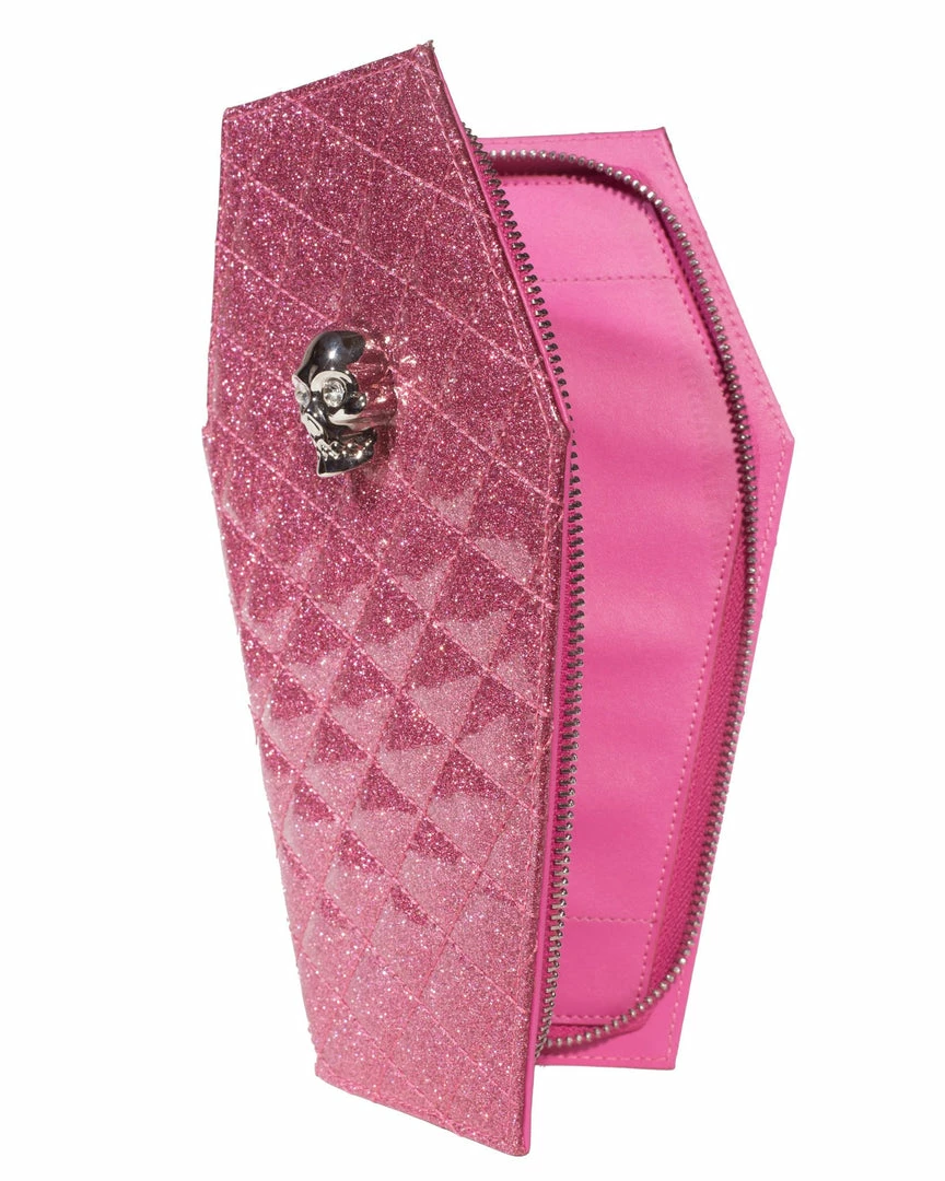 Lux De Ville Bags & Backpacks Elvira Coffin Wallet Clutch Bubbly Pink Sparkle 5 Lux De Ville Bags & Backpacks Elvira Coffin Wallet Clutch Bubbly Pink Sparkle