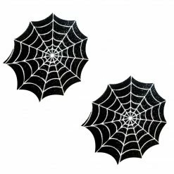 Neva Nude Freaking Awesome Glitter Blacklight Spider Web Nipple Cover Pasties Accessories