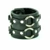 Funk Plus Wristbands And Cuffs Leather Strap Bracelet - Double Rings 2 Funk Plus Wristbands And Cuffs Leather Strap Bracelet - Double Rings