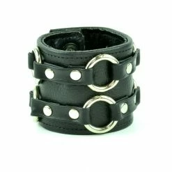 Funk Plus Wristbands And Cuffs Leather Strap Bracelet - Double Rings