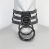 Funk Plus Chokers And Collars Triple Black Ring Choker