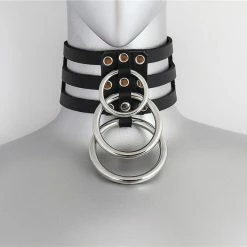Funk Plus Triple Silver Ring Choker - Silver Rings