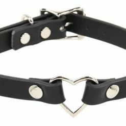 Funk Plus Chokers And Collars SMALL HEART RING CHOKER - VEGAN