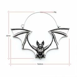 BodyVibe Flying Vampire Bat Plug Hoops Jewelry